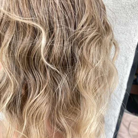 Stylish Ombre Brown and Blonde Wavy Wig - Picture 6 of 13